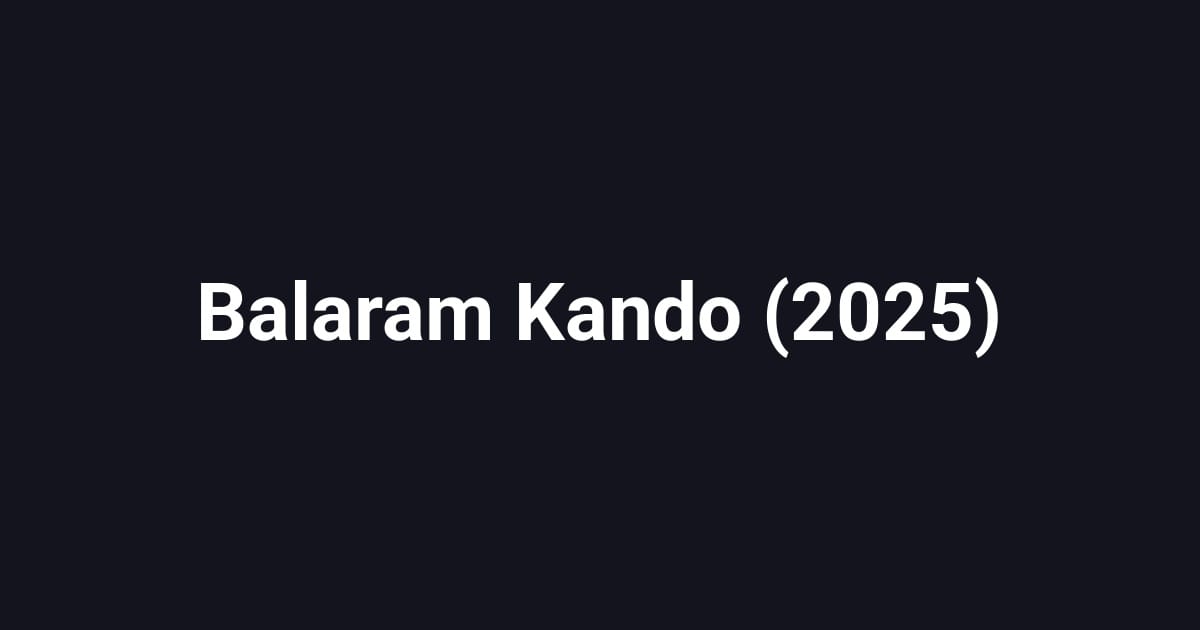 Balaram Kando (2025)