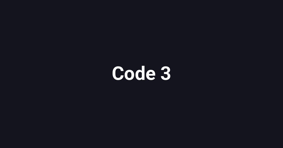 Code 3