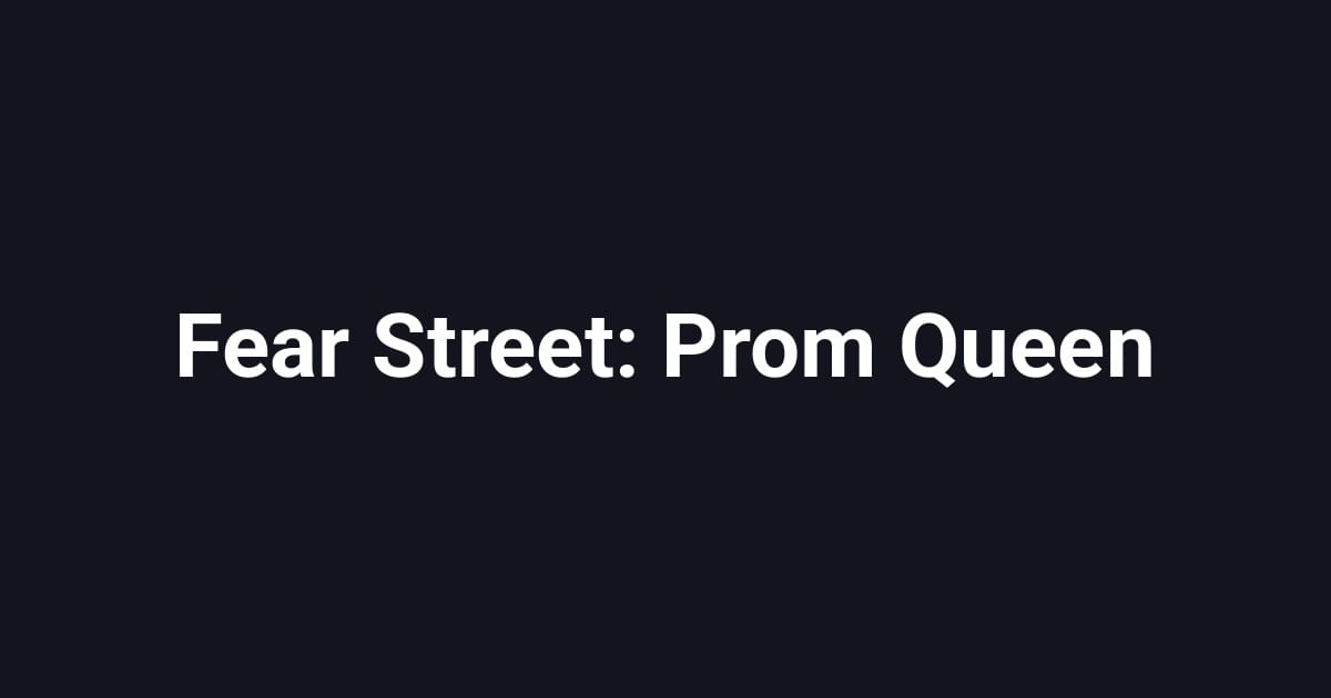 Fear Street: Prom Queen