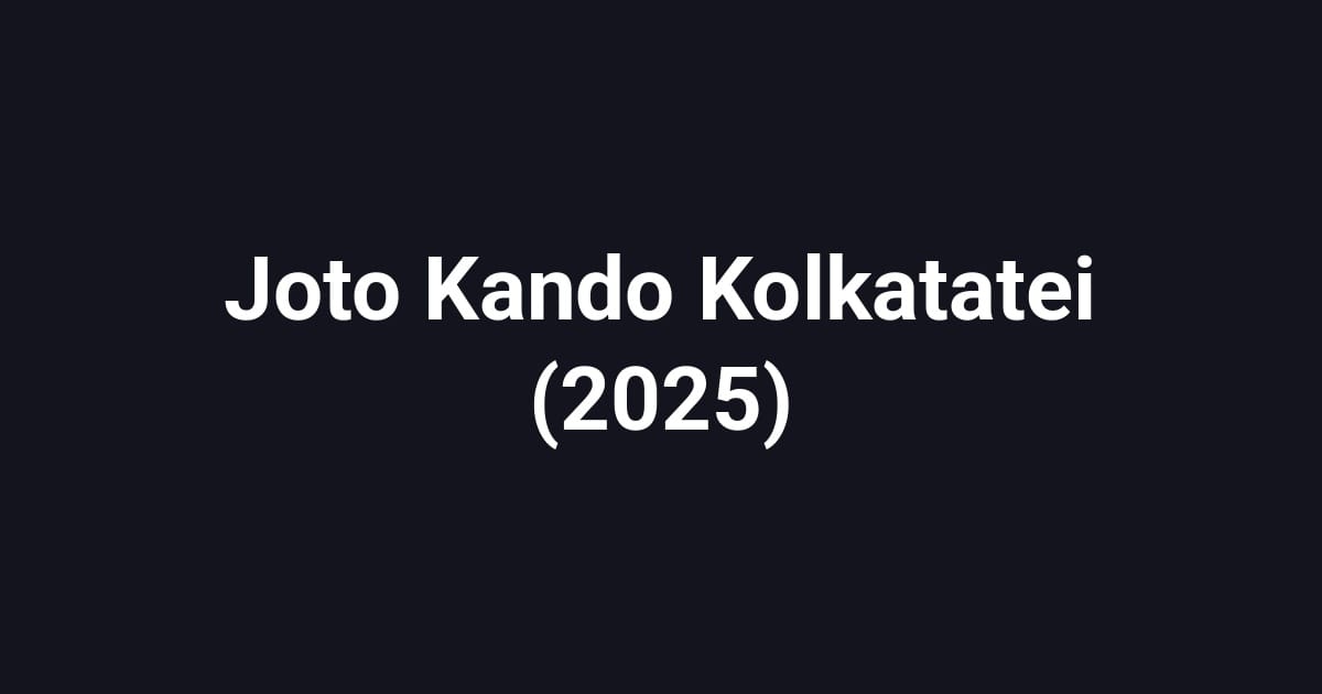 Joto Kando Kolkatatei (2025)