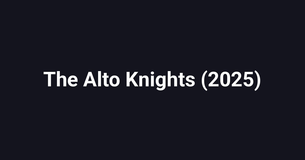 The Alto Knights (2025)
