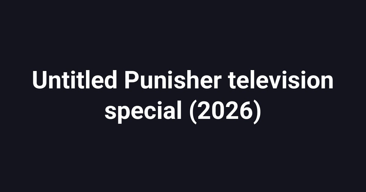 Untitled Punisher television special (2026)