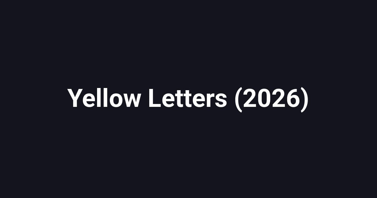 Yellow Letters (2026)