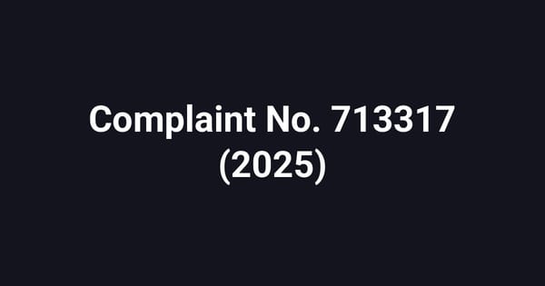 Complaint No. 713317 (2025)